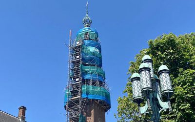 Verbouwing Stadhuis toren Leiden Du Prie